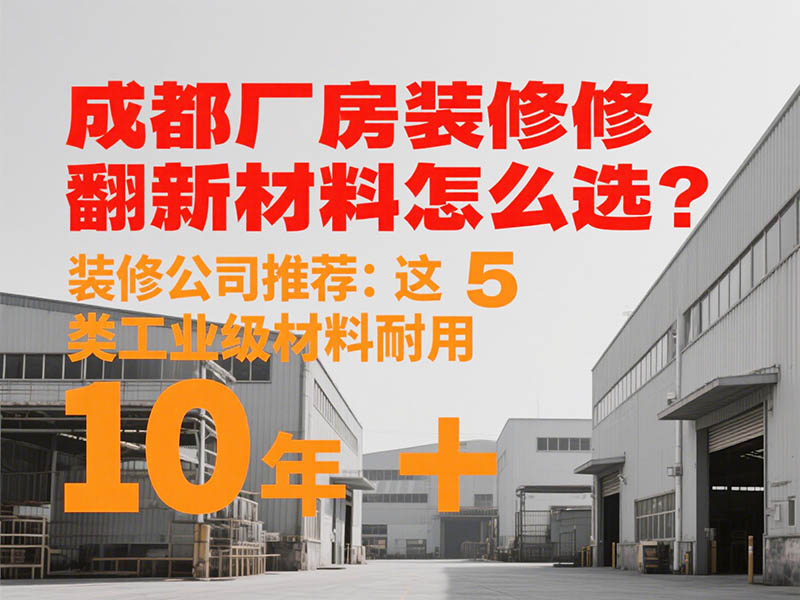 成都廠房裝修翻新材料怎么選？裝修公司推薦：這 5 類工業(yè)級材料耐用 10 年 +